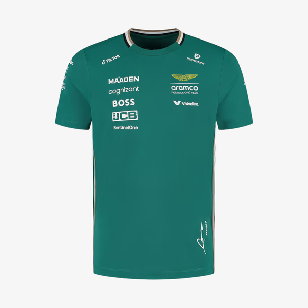 T-shirt officiel Aston Martin Aramco Cognizant 2025 – Fernando Alonso (Team Driver)