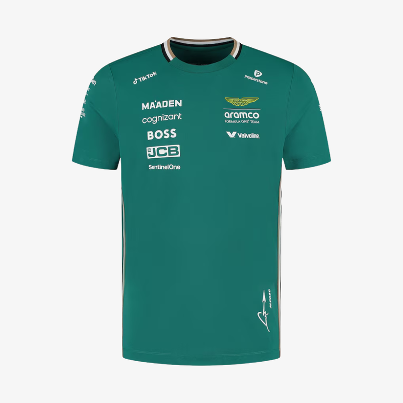 T-shirt officiel Aston Martin Aramco Cognizant 2025 – Fernando Alonso (Team Driver)