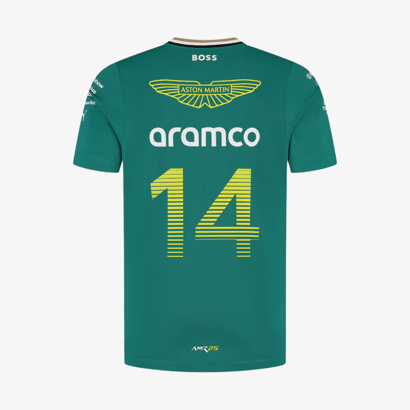T-shirt officiel Aston Martin Aramco Cognizant 2025 – Fernando Alonso (Team Driver)