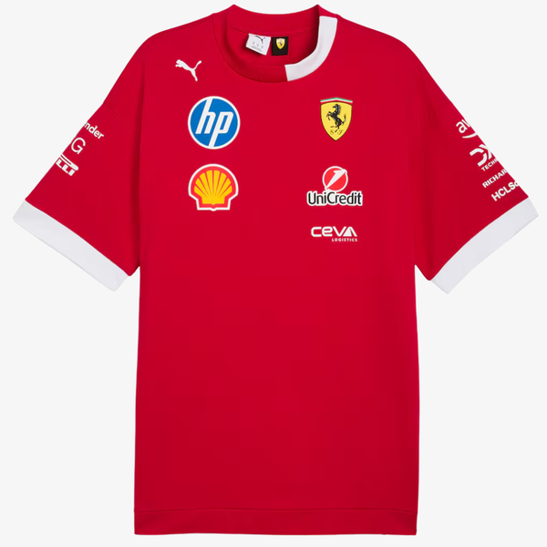 T-shirt Pilotes Scuderia Ferrari 2025 – Rouge