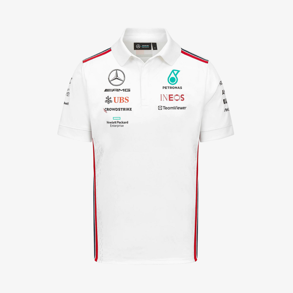 Mercedes AMG Petronas adidas F1 2025 Team Polo - White