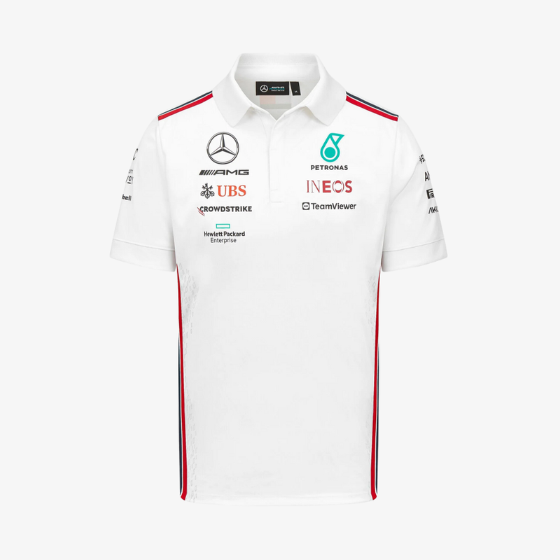 Mercedes AMG Petronas adidas F1 2025 Team Polo - White