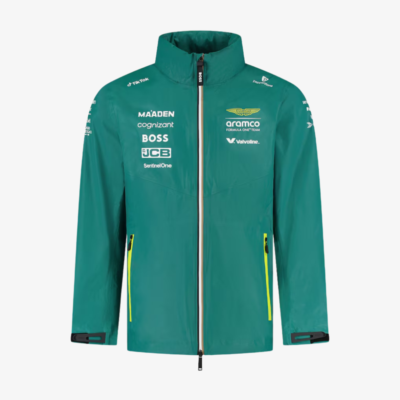 Veste imperméable officielle Aston Martin Aramco Cognizant F1 2025 – Rain Jacket