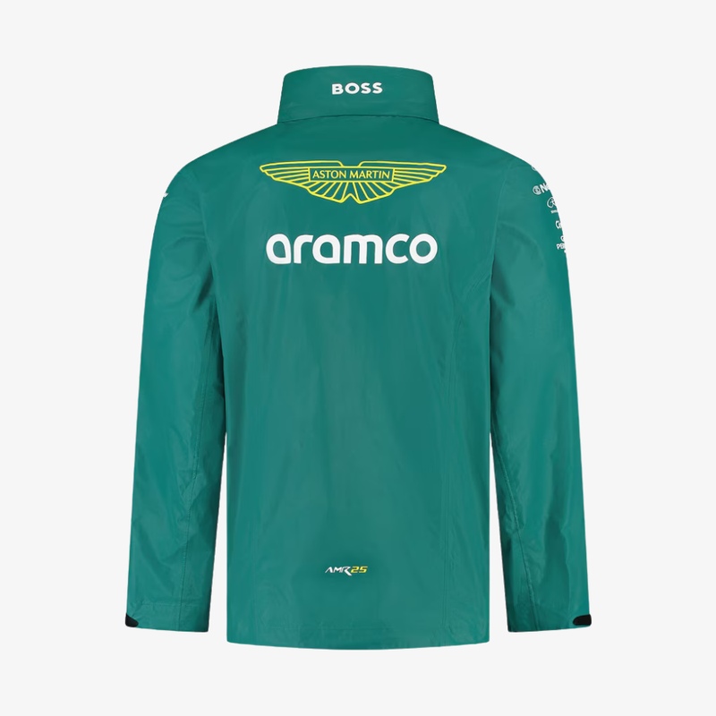Veste imperméable officielle Aston Martin Aramco Cognizant F1 2025 – Rain Jacket