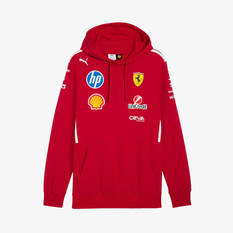 Veste à capuche officielle Scuderia Ferrari 2025 – Team Hoodie