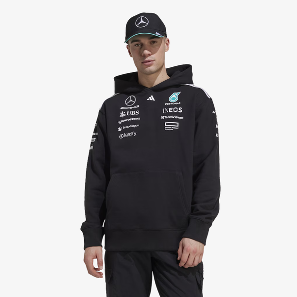 Hoodie officiel Mercedes-AMG Petronas F1 2025 – Noir